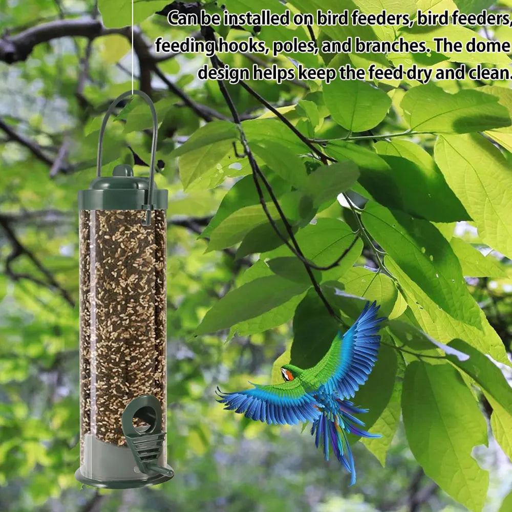 3PCS Wild Bird Feeder House Transparent Hanging Bird FeederGarden Patio Yard Feeding Station Pet Bird Supplies Seed Dispenser