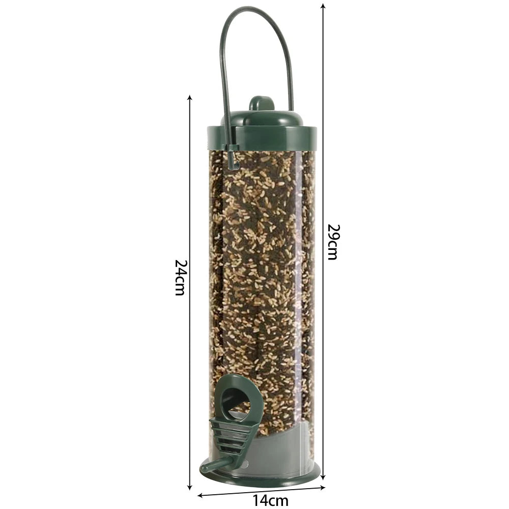 3PCS Wild Bird Feeder House Transparent Hanging Bird FeederGarden Patio Yard Feeding Station Pet Bird Supplies Seed Dispenser