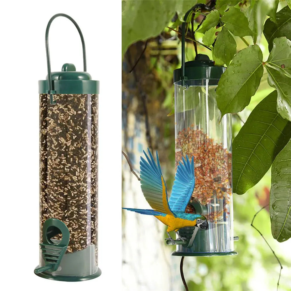 3PCS Wild Bird Feeder House Transparent Hanging Bird FeederGarden Patio Yard Feeding Station Pet Bird Supplies Seed Dispenser