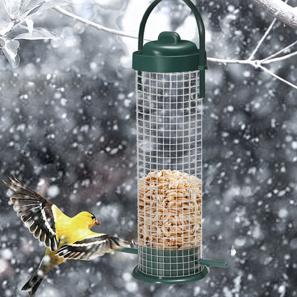 3PCS Wild Bird Feeder House Transparent Hanging Bird FeederGarden Patio Yard Feeding Station Pet Bird Supplies Seed Dispenser