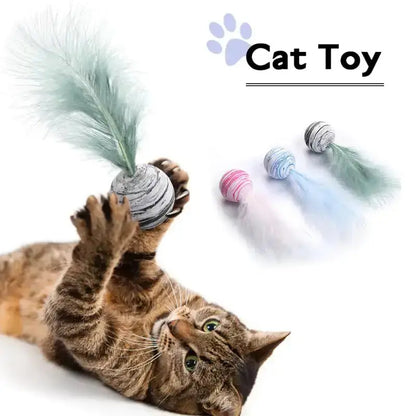 Cat Toy Feather Ball My Store