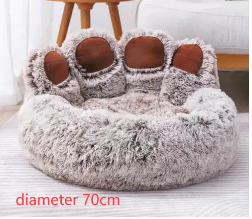 Long Plush Cat Bed My Store