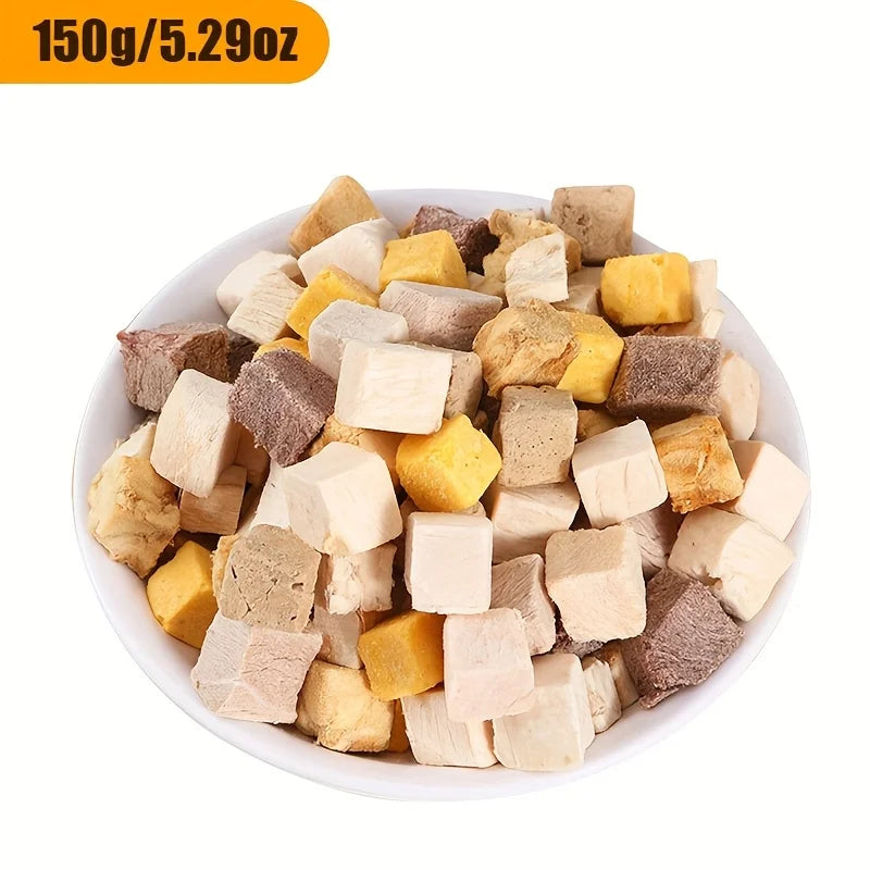 180G freeze-dried dog treats for training rewards, delicious chicken and duck strips for small dogs and puppies, and health