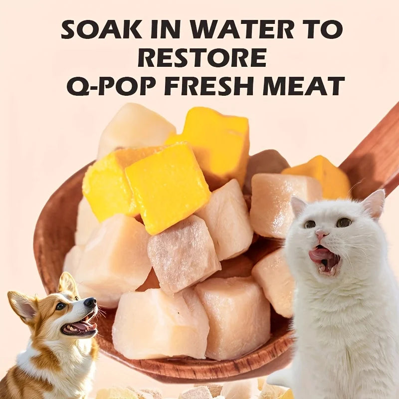 180G freeze-dried dog treats for training rewards, delicious chicken and duck strips for small dogs and puppies, and health