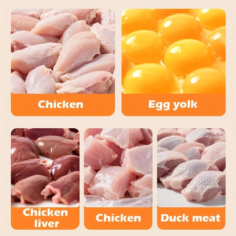 180G freeze-dried dog treats for training rewards, delicious chicken and duck strips for small dogs and puppies, and health