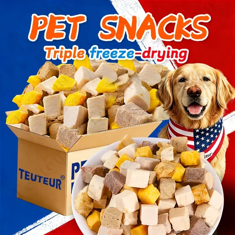 180G freeze-dried dog treats for training rewards, delicious chicken and duck strips for small dogs and puppies, and health