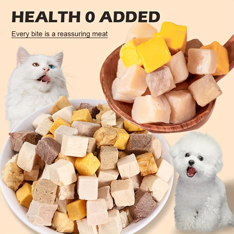 180G freeze-dried dog treats for training rewards, delicious chicken and duck strips for small dogs and puppies, and health