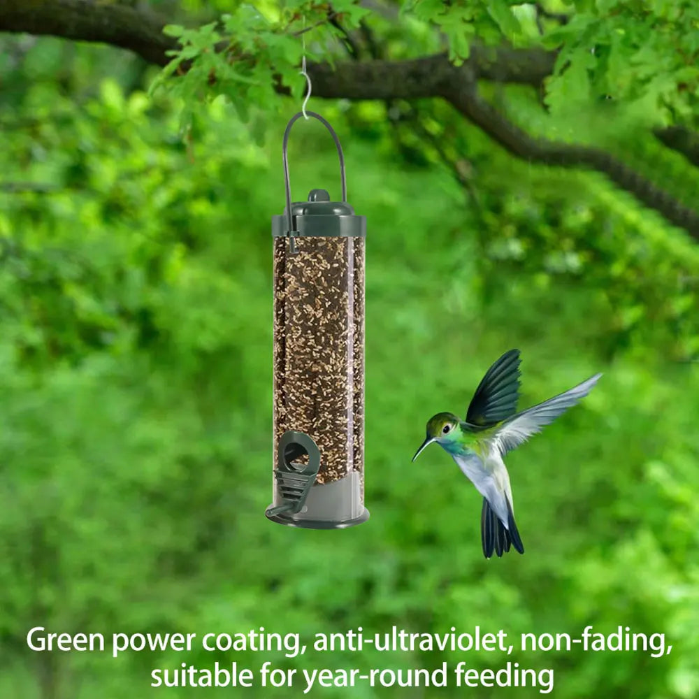 3PCS Wild Bird Feeder House Transparent Hanging Bird FeederGarden Patio Yard Feeding Station Pet Bird Supplies  Seed  Dispenser