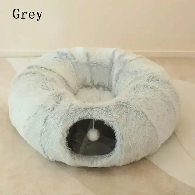 2 In 1 Round Tunnel Cat Beds - FUR BABBIES