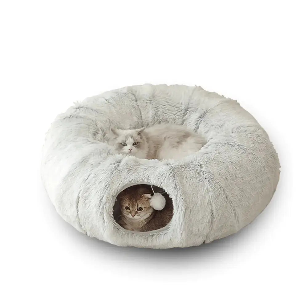 2 In 1 Round Tunnel Cat Beds - FUR BABBIES